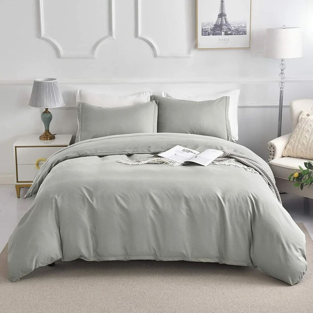 Queen Duvet Cover Set Ultra Soft Washed Microfiber 1 Duvet Cover 2 Pillowcases